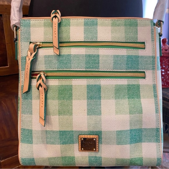 DOONEY & BURKE Large Coated Cotton Triple Zip Crossbody $160 $275. NWT - Picture 2 of 8